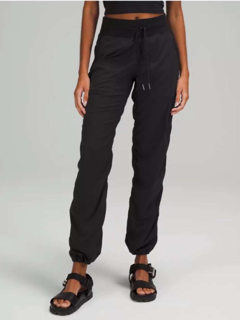 lululemon athletica Black Elastic Cuff Track Joggers